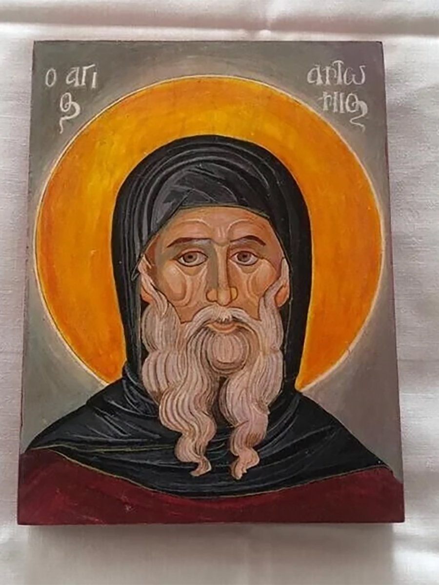 Saint Anthony - Hand-Painted Greek Orthodox Icon