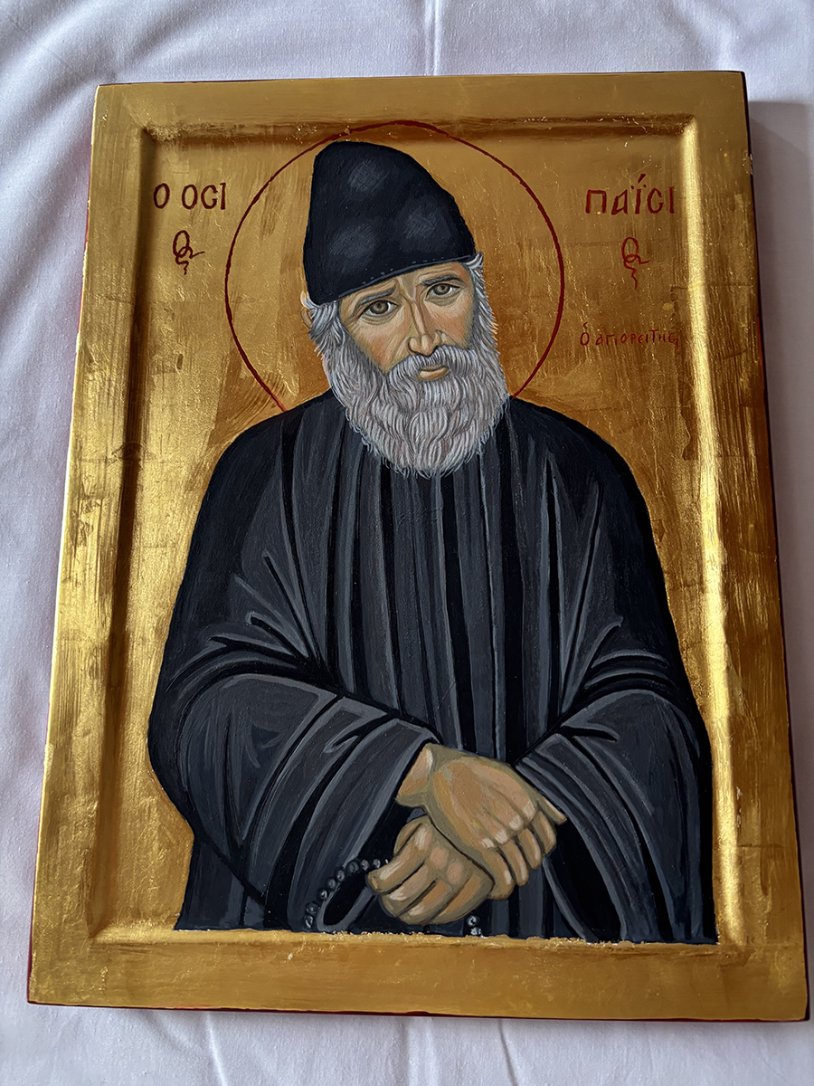 Saint Paisios the Athonite - Hand-Painted Greek Orthodox Icon